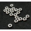BU160420083407 PAX 20 perles intercalaires, Rondelles 3 par 1mm, Laiton couleur Argent Vif