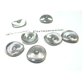 Apprêt bijoux 10 pieces breloque anneau martelé ref 11073 