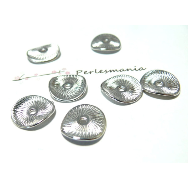 Apprêt bijoux 10 pieces breloque anneau martelé ref 11073 