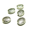 Apprêt 10  pendentifs  intercalaires ovale fleur ref 2B3150 VA