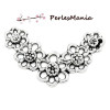 30 CONNECTEURS LIENS MULTI FLEURS VIEIL ARGENT 33mm S03111, DIY 