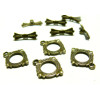 Apprêt bijoux  25 sets 2Y1403 magnifique  fermoirs  Bronze