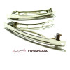 Supports de barrettes clips simple 77mm métal couleur Argent Platine
