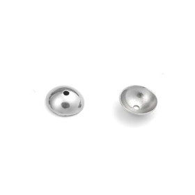 PS110215216 PAX 25 coupelles - caps -  6 mm - Acier Inoxydable Argent Platine