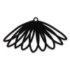 Estampes, pendentifs, Fleur 28 mm, métal coloris Noir