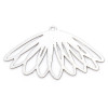 Estampes, pendentifs, Fleur 28 mm, métal coloris Argent Platine