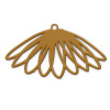 Estampes, pendentifs, Fleur 28 mm, métal coloris Moutarde