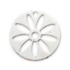 PS11738749 PAX 20 Estampes, pendentifs Fleur, Cercle, Soleil 16 mm, métal coloris Argent Platine