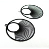 Estampes Pendentif Filigrane Cercle 40mm Noir