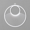 Estampes Pendentif Filigrane Cercle 40mm Blanc