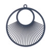 Estampes Pendentif Filigrane Cercle 40mm Gris
