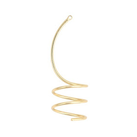 Pendentifs Spirales 48 mm, cuivre Plaqué OR 18KT