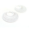 AE113654 Lot de 2 Estampes pendentif filigrane 38mm métal couleur Blanc