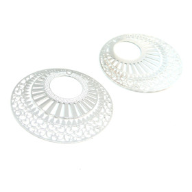 Estampes pendentif filigrane 39 mm métal couleur Argent Platine