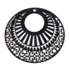 AE113654 Lot de 2 Estampes pendentif filigrane 38mm métal couleur Noir
