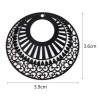 PS11738722 PAX 4 Estampes pendentif filigrane 39 mm métal couleur Noir