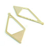 Pendentifs breloques Losange laiton plaqué OR 18KT