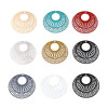PS11738723 PAX 4 Estampes pendentif filigrane 39 mm métal couleur Blanc