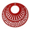 Estampes pendentif filigrane 39 mm métal couleur Rouge