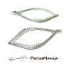 Multi Connecteurs, Chandeliers, Forme Feuille, Goutte 5.5cm, metal coloris Argent Vif
