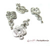 10 cadenas coeur made with love P1088 Vieil argent fournitures pour bijoux 
