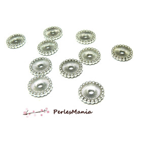 perles intercalaire  Roues stries 12mm H9286 VIEIL ARGENT breloques DIY