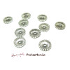 perles intercalaire  Roues stries 12mm H9286 VIEIL ARGENT breloques DIY