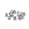 PS110202845 PAX 10 perles intercalaires, Tube Ressort 10 par 9mm, Métal couleur Argent Antique