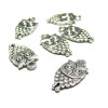 Apprêt bijoux: 10 petits hibou 2Y3422 viel argent 