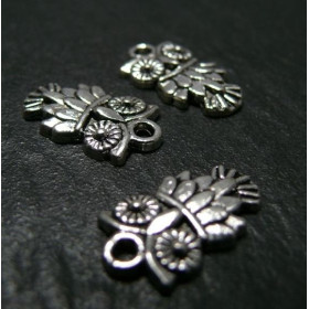10 pieces pendentif  ref 2A1322 Hibou vieil  argent