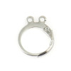 PS11715541 PAX 20 Boucles d'oreille dormeuses Cercle avec DOUBLE attache Cuivre Coloris Argent Platine