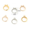 PS11715541 PAX 20 Boucles d'oreille dormeuses Cercle avec DOUBLE attache Cuivre Coloris Argent Platine