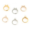 PS11715541 PAX 20 Boucles d'oreille dormeuses Cercle avec DOUBLE attache Cuivre Coloris Argent Platine