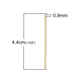 PS110127659 PAX 4 pendentifs long et cylindrique 44 mm, Cuivre plaqué OR 18KT