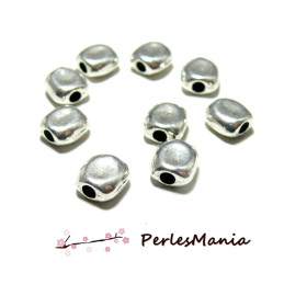 perles intercalaire 8 mm, Forme Géométrique, metal coloris Argent Antique