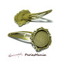 1 support de barrette clip ARTY Hibou Bronze ref 157 