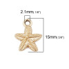 Pendentifs Étoile de Mer 15mm – Métal Doré