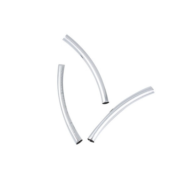 PS1193292 PAX 10 Tubes intercalaires incurvés 50 par 5mm cuivre couleur ARGENT VIF