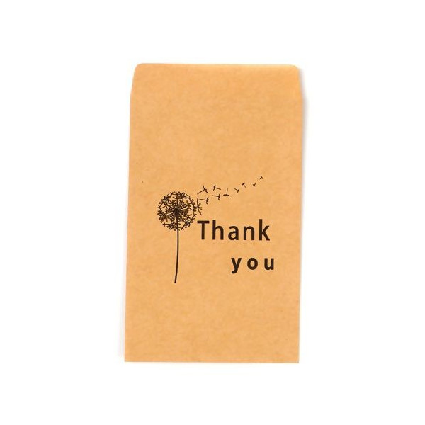 Emballages papier craft, Emballage Cadeau, Rectangle 12.5 cm, Thank you