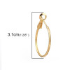 Boucles d'oreille Créoles 25mm, Cuivre Plaqué Or 18KT