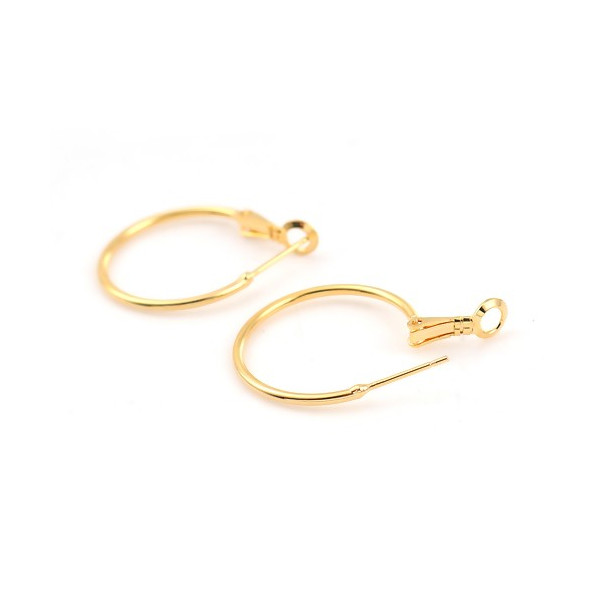 Boucles d'oreille Créoles 25mm, Cuivre Plaqué Or 18KT