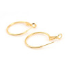 Boucles d'oreille Créoles 25mm, Cuivre Plaqué Or 18KT