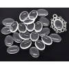 Cabochons en verre transparents OVALE 13 par 18mm