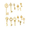 Breloques pendentifs MIXTE Clés, clefs, métal coloris Doré
