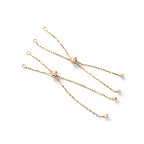 Bracelets Réglable - Intercalaire - 19 cm - maille en Cuivre - maille Paloma coloris Or Mate