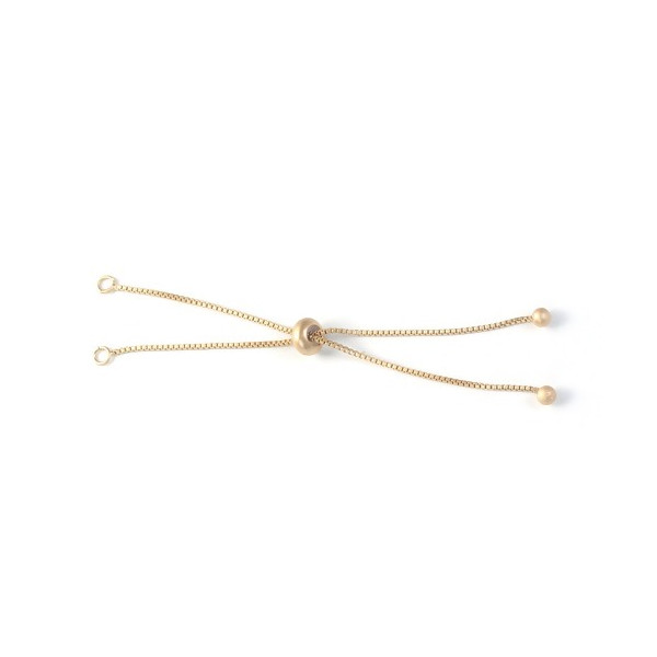 Bracelets Réglable - Intercalaire - 19 cm - maille en Cuivre - maille Paloma coloris Or Mate