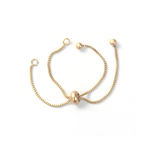 Bracelets Réglable - Intercalaire - 19 cm - maille en Cuivre - maille Paloma coloris Or Mate