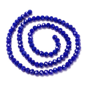 Perles Rondelles Verre Facettée Bleu 4x3mm Coloris 01Coloris 01