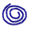 Perles Rondelles Verre Facettée Bleu 4x3mm Coloris 01Coloris 01