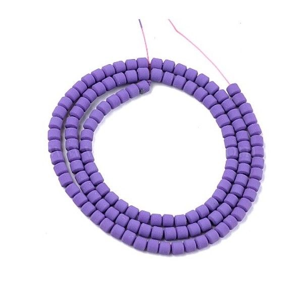 HT1161215 Lot 1 fil d'environ 125 perles Rondelles 3 par 3mm, Hématite peinte coloris Violet